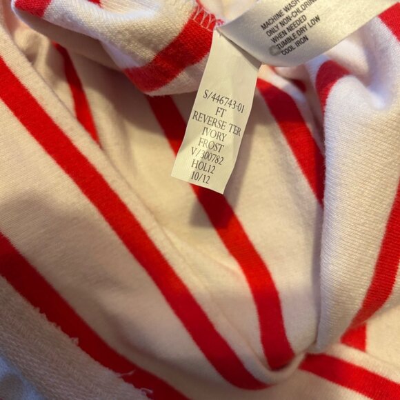 Gap Top Red and White Strip Long Sleeve Casual Office Size Medium - Picture 4 of 5